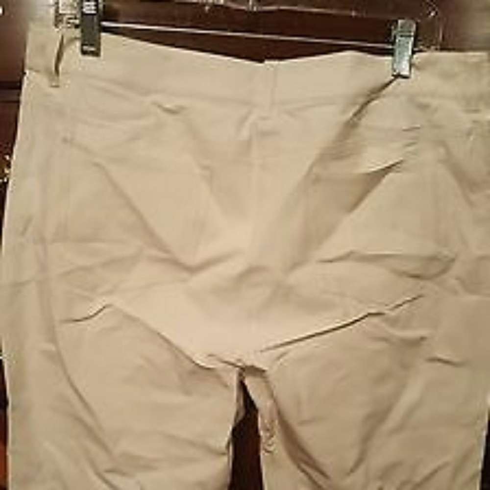 NWOT Eileen Fisher tan cotton cropped pants PL - Picture 4 of 5